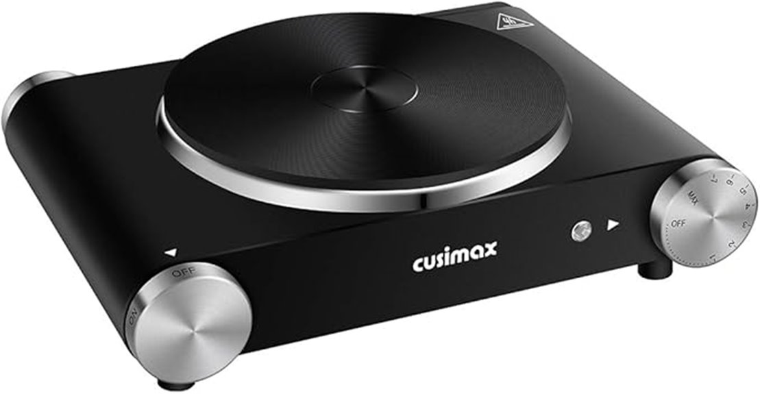 Best Electric Hot Plate (Single Burner) That Transforms Meals 11 cusimax 1500w portable iron