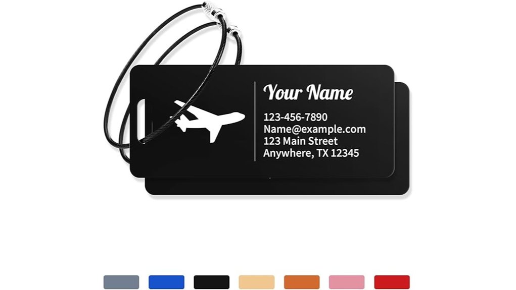 custom metal luggage tags