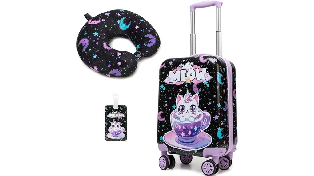 Kids Luggage That Actually Rolls Well (Not Just Cute) 6 cute black cat luggage