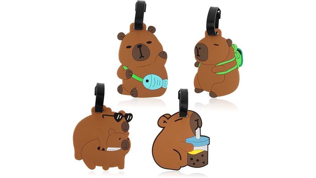 cute silicone animal tags