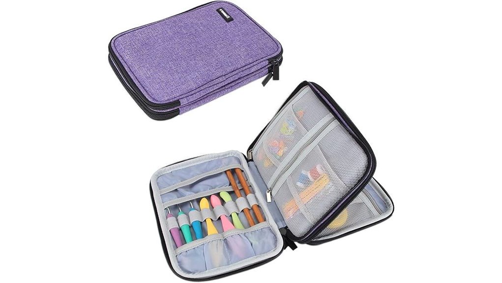 Ultimate Crochet Hook Cases That Travelers Love 4 damero purple hook case