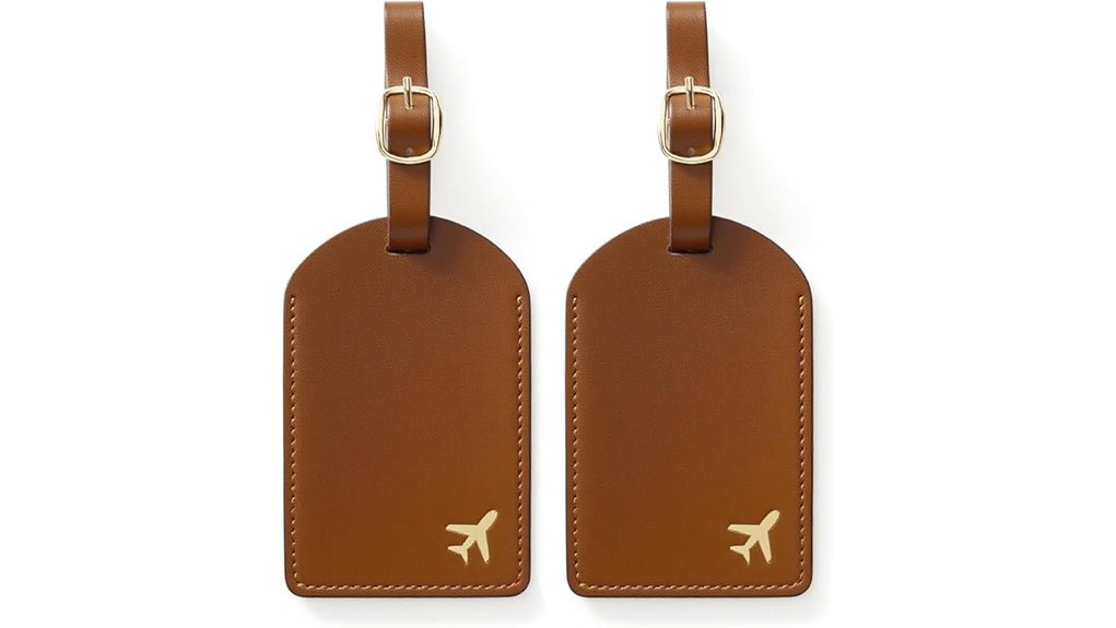 dark brown pu tags