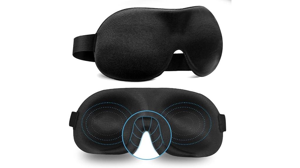 Sleep Masks for Flights with Adjustable Nose Bridges Light Leak 4 deep orbit travel sleep mask