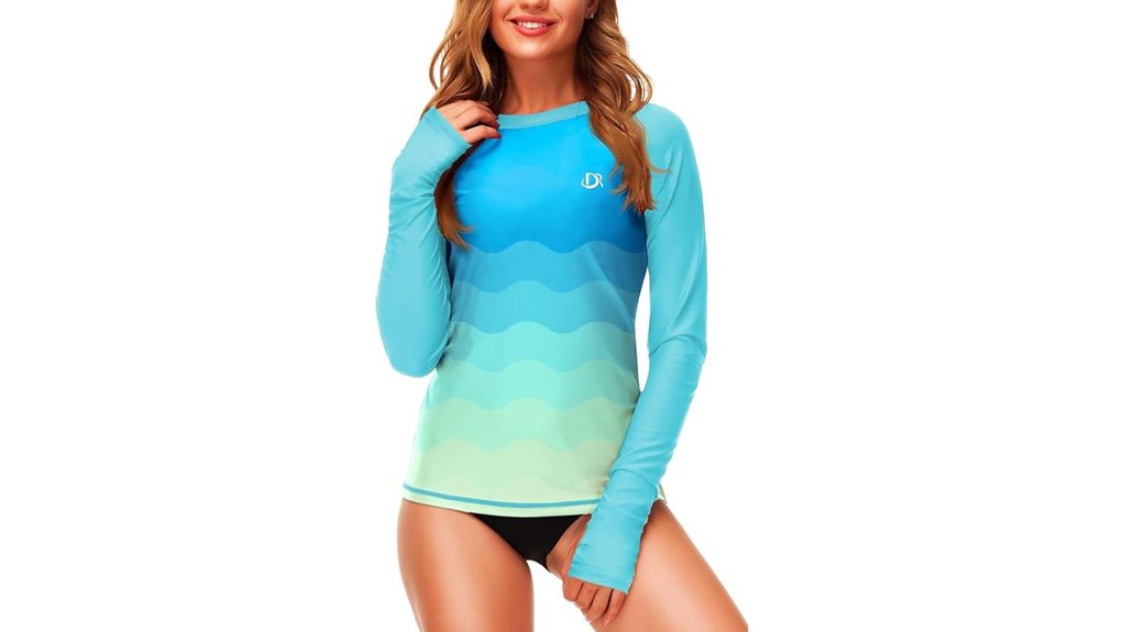 deerose women s gradient rashguard