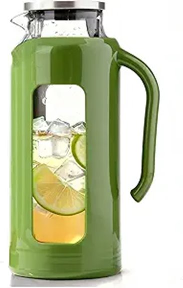 Best Water Pitcher (Shatterproof) That Won’t Break at a Drop 11 delove 2l glass pitcher