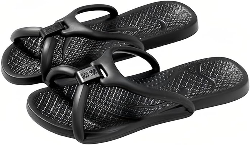 Reusable Silicone Shower Slippers (Pack‑Flat) for Easy Drying 2 detachable quick dry travel slides
