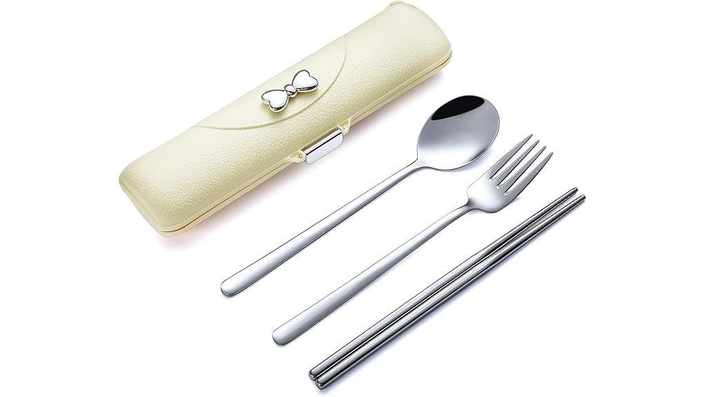 Durable & Light Travel Utensil Sets for Picnic Perfection 7 devico travel silverware case