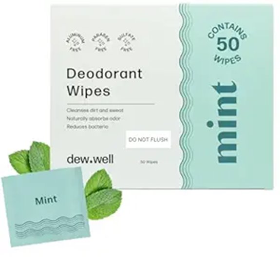 dewwell 50 mint wipes