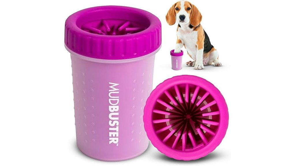 Portable Paw Cleaners Quick Rinse Cups for Muddy Travel Days 1 dexas mudbuster medium fuchsia