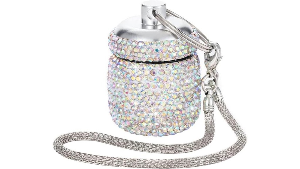 Best Travel Pill Cases With Child-Resistant Latches (Safe Lids) 9 diamond pill lock keychain