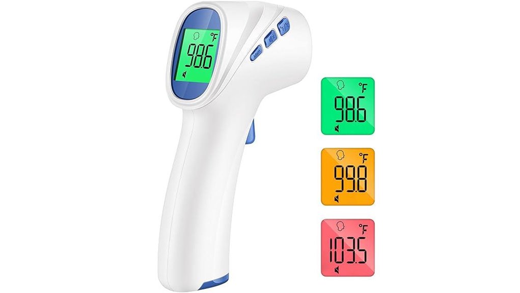 Top Travel Thermometers: No-Contact vs Oral for Families 5 digital forehead thermometer alarm
