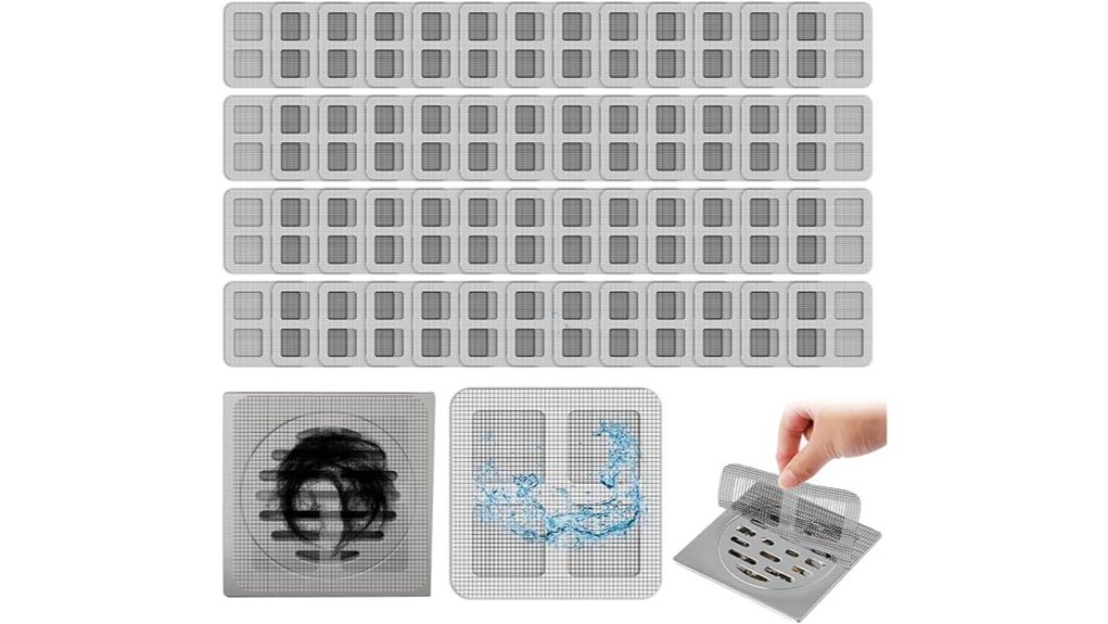 Disposable Shower Drain Covers for Travel Hair Catchers 7 disposable 100 pack 4x4 haircatchers