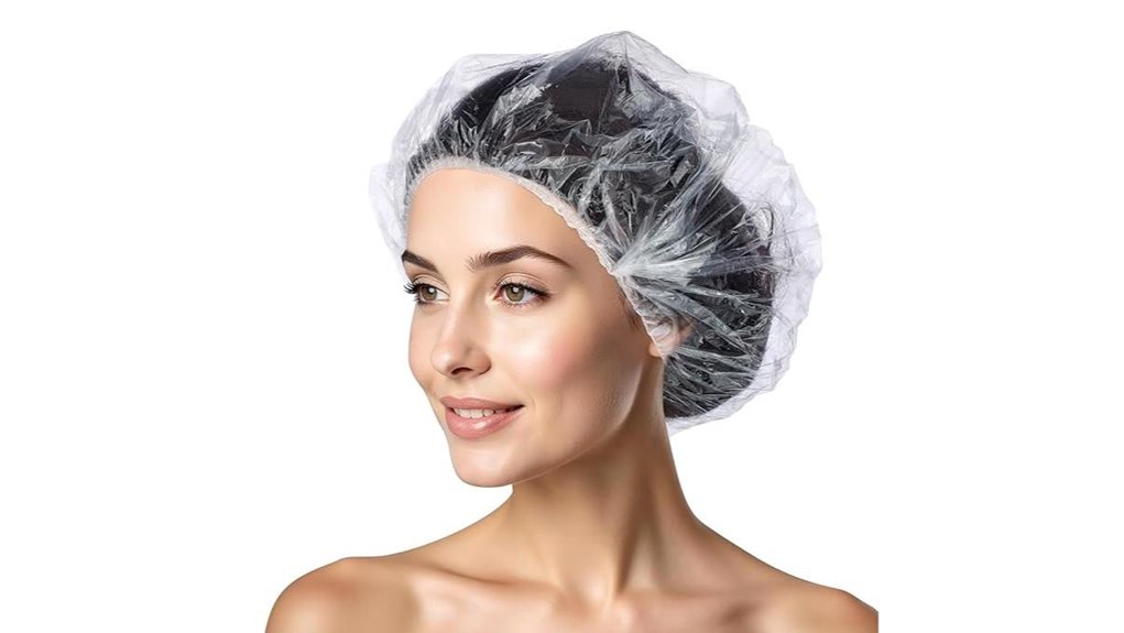 Disposable Toiletry Caps and Covers for Extra Leak Prevention 7 disposable 20 5 inch shower caps