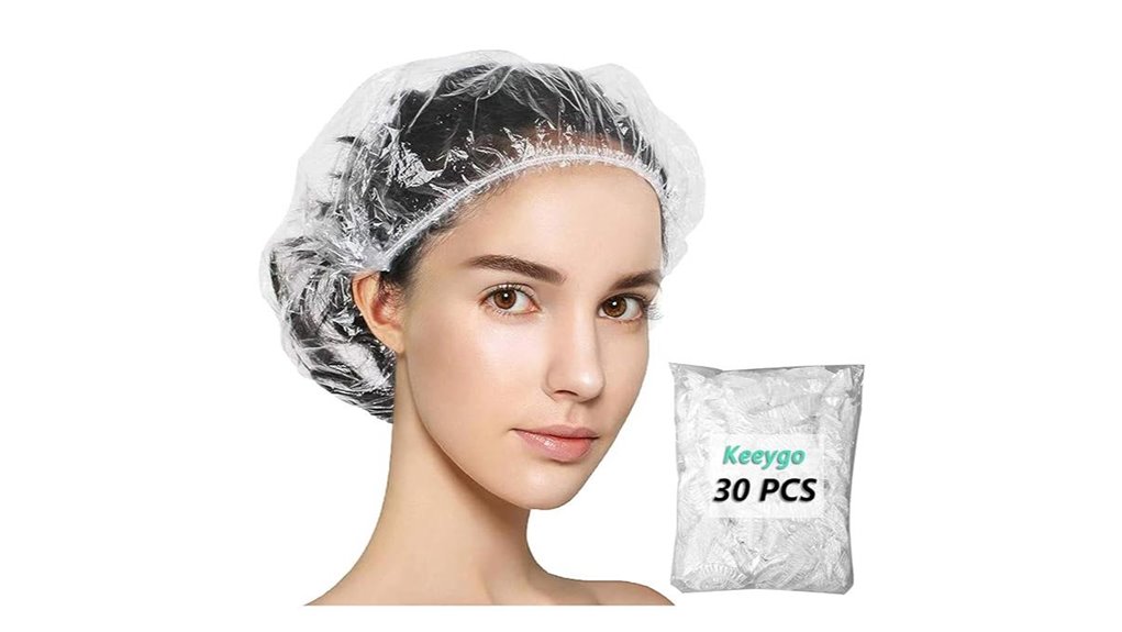 Disposable Toiletry Caps and Covers for Extra Leak Prevention 1 disposable 30 pack shower caps