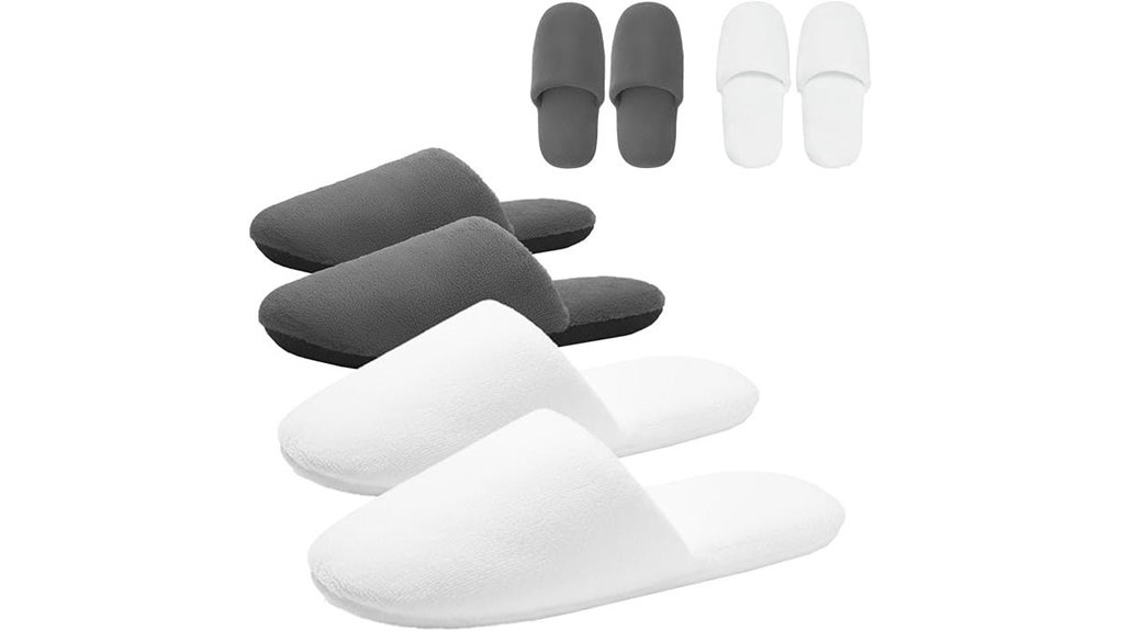 Travel Slippers with Washable Soles Loved by Hotel Guests 3 disposable cotton non slip slippers