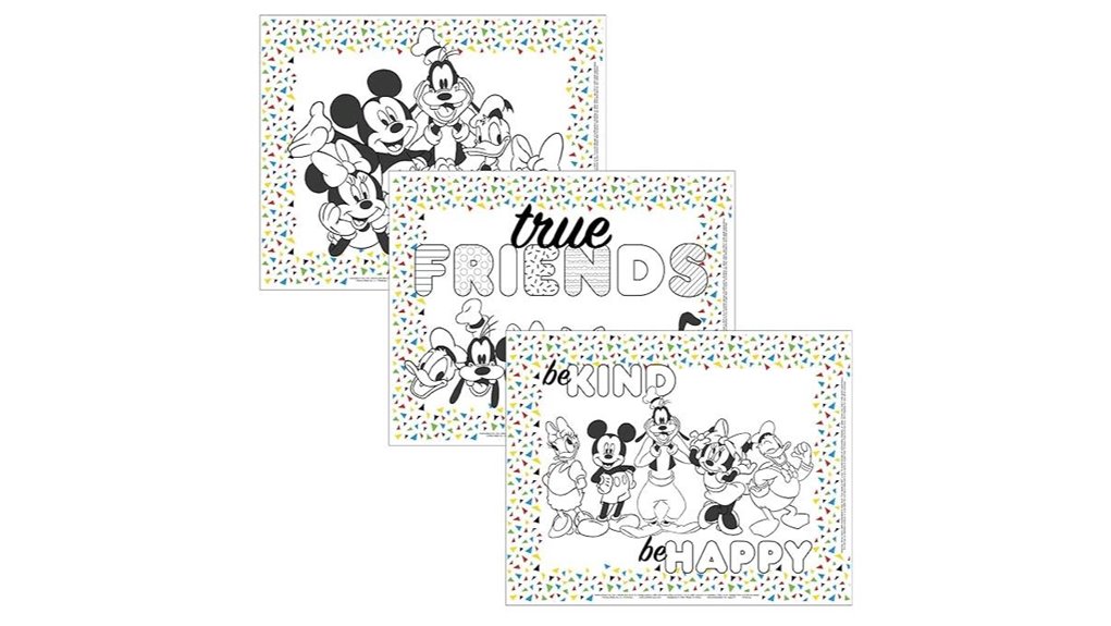 The Ultimate Disposable Placemats for Kids Dining 15 disposable disney colorme placemats