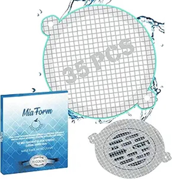 Disposable Shower Drain Covers for Travel Hair Catchers 2 disposable hair mesh stickers