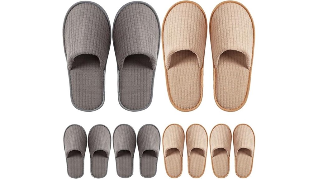 Travel Slippers with Washable Soles Loved by Hotel Guests 1 disposable six pair spa slippers