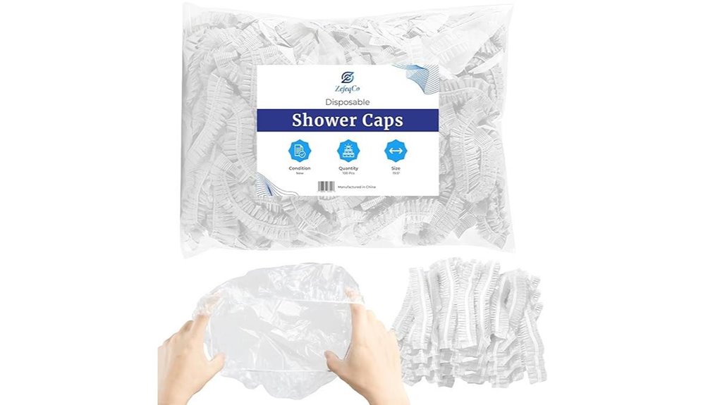 Disposable Toiletry Caps and Covers for Extra Leak Prevention 12 disposable waterproof shower caps