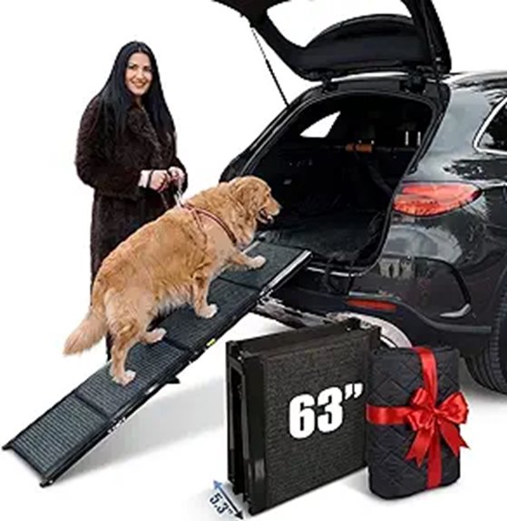 Foldable Pet Ramps for Car Travel Keep Your Furry Friend Safe 9 dog ramp seat cover bags