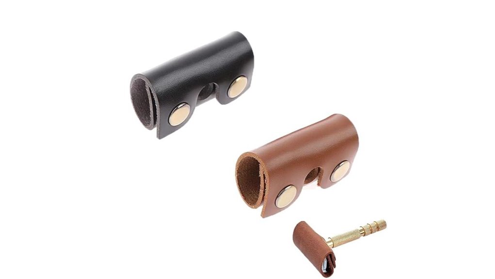double leather razor guards