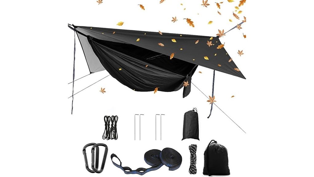 double nylon rainfly hammock