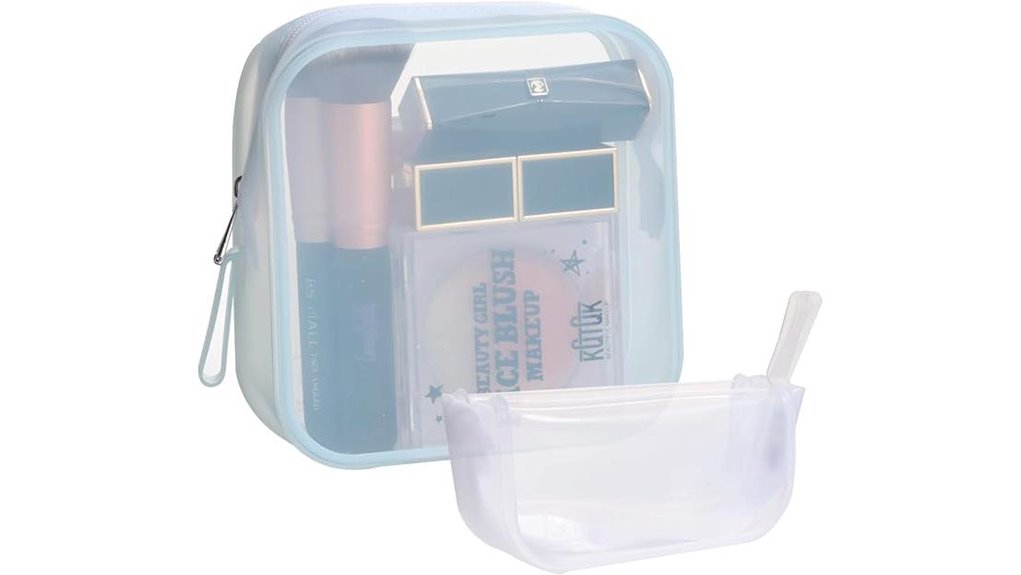double transparent silicone pouches