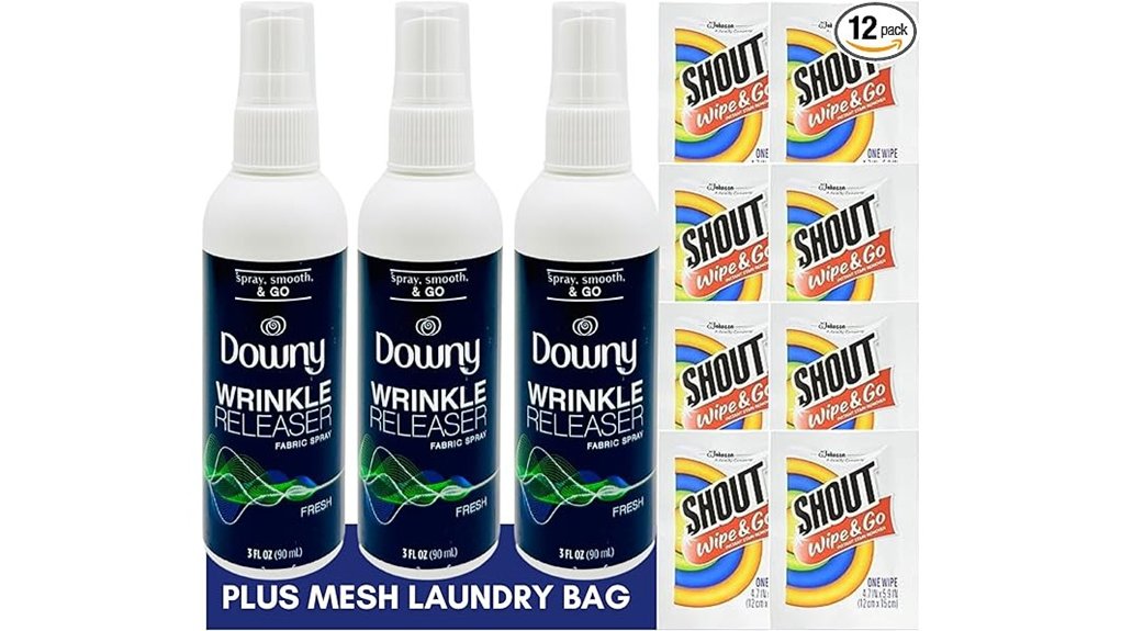 Top Travel‑Friendly Wrinkle‑Release Sprays That Pack Light 14 downy shout wrinkle bundle