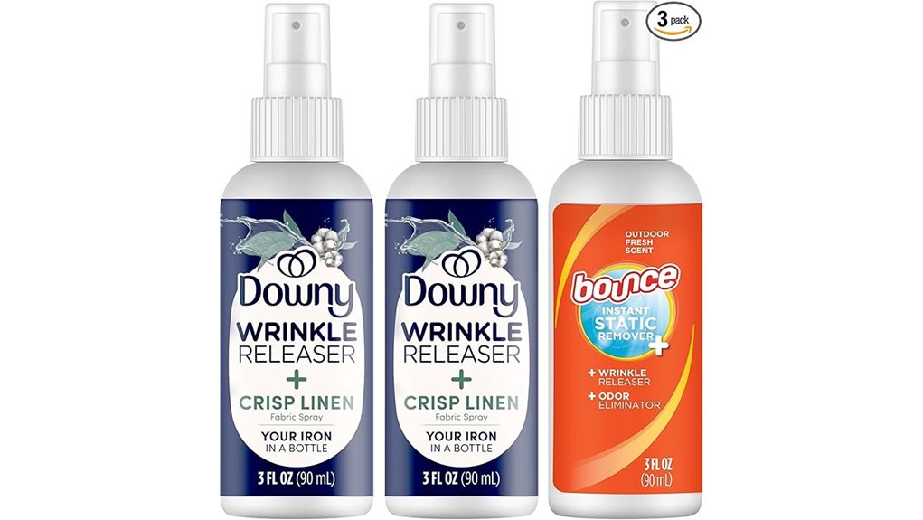 Top Travel‑Friendly Wrinkle‑Release Sprays That Pack Light 2 downy wrinkle travel 3 pack