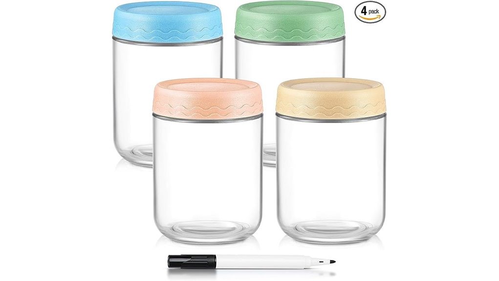 Leakproof Snack Jar (Wide Mouth): The Ultimate Snack Keeper 13 drkio 4 pack 16 oz jars