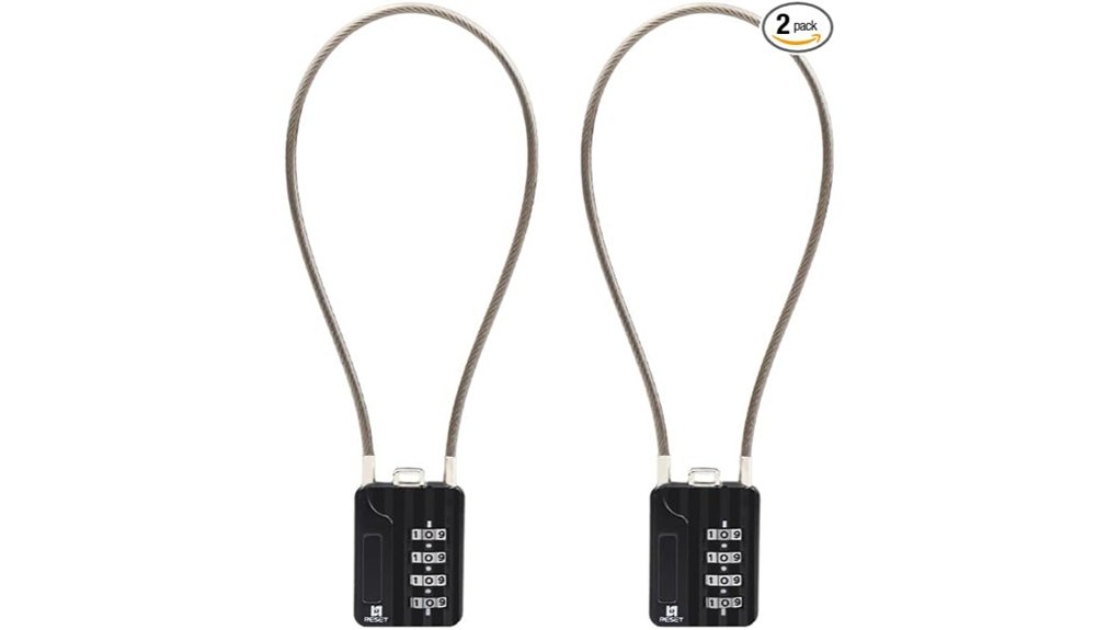 Travel Cable Locks for Lockers & Bags You’ll Love 13 dual 12 inch 4 digit padlocks
