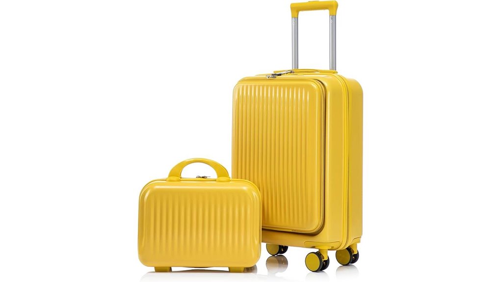 Top Luggage with Front-Open Compartments (Hotel-Friendly) 7 dual 20 14 spinner suitcases