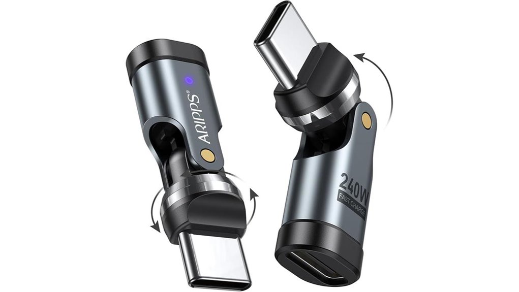 Highly Reliable USB-C Right‑Angle Adapter (Strain Relief) 5 dual 240w usb c angle