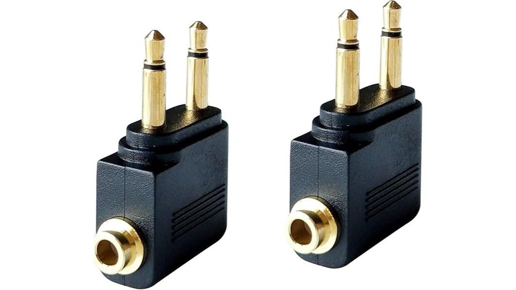 Best Airplane Headphone Adapters for Simple Travel Backups 1 dual 3 5mm gold plated adapter