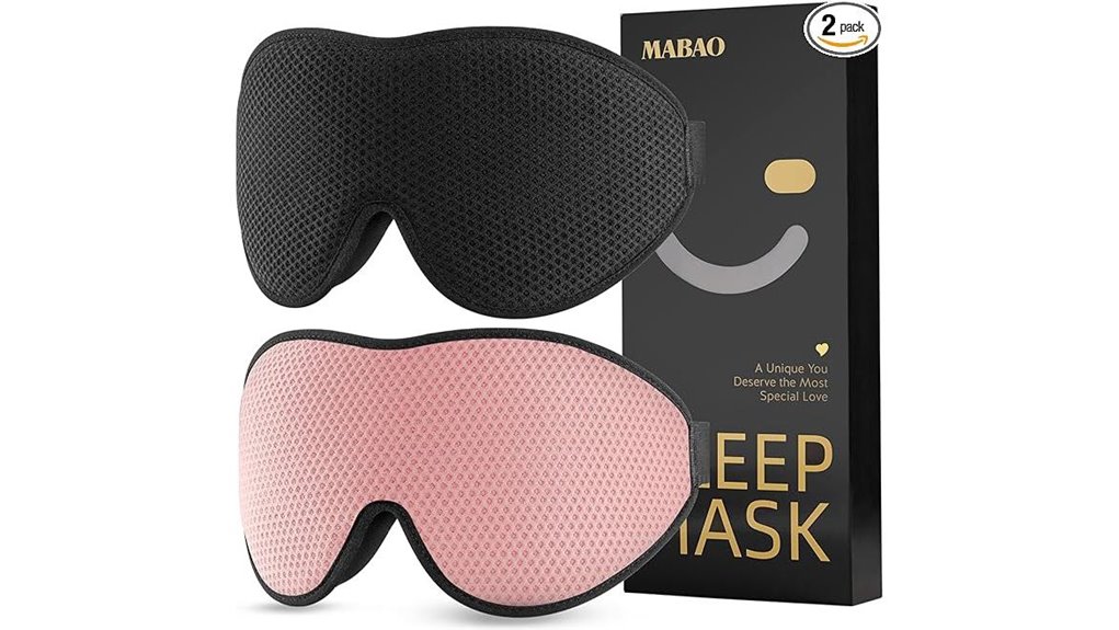 Best Sleep Masks with Adjustable Eye Cups (No Lash Crush) 3 dual 3d black pink