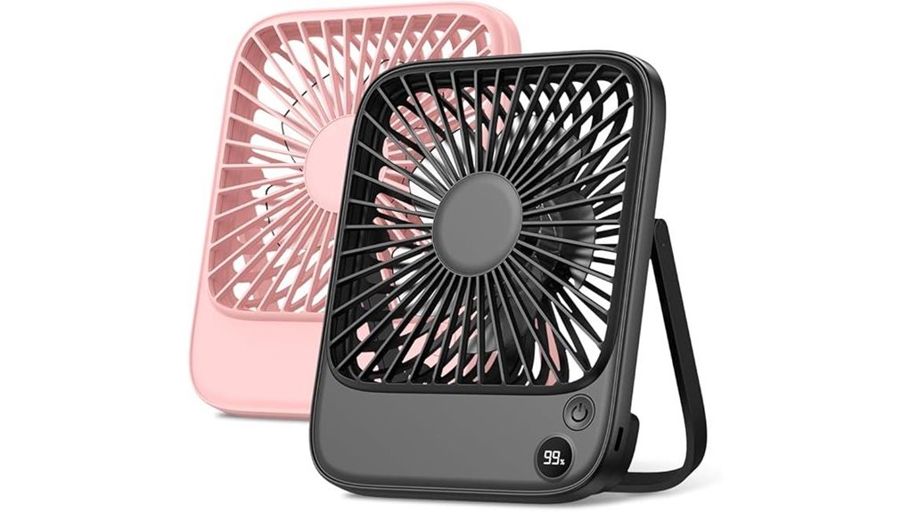 dual 5000mah rechargeable fans
