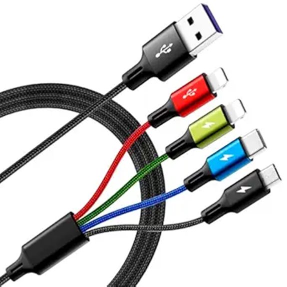 Braided Travel Cables (Reinforced Ends) For On‑The‑Go Power 5 dual 6ft fast chargers