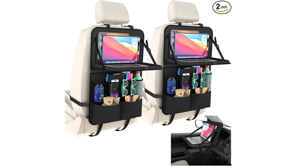 dual backseat organizer tray