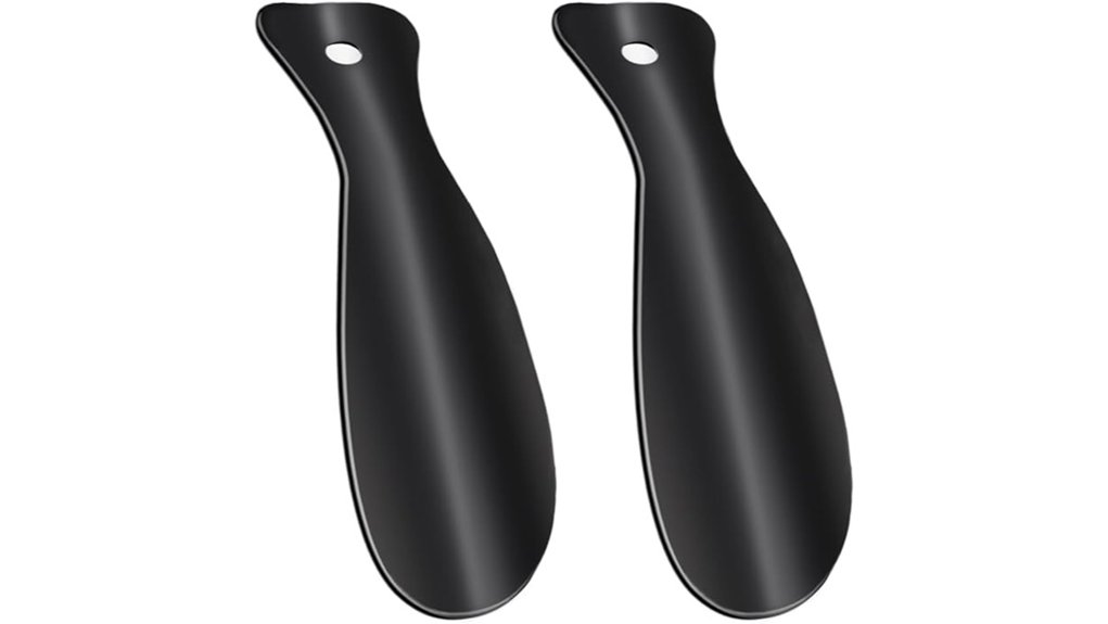 dual black metal horns