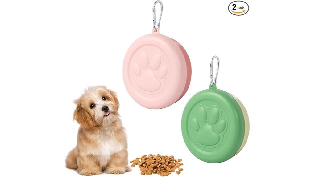 Travel Pet Treat Pouches (Clip‑On, Washable) Keep Snacks Easy 4 dual carabiner dog treats