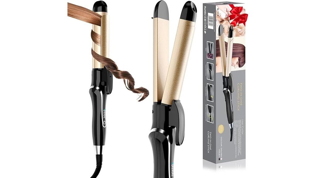 dual ceramic curl straightener
