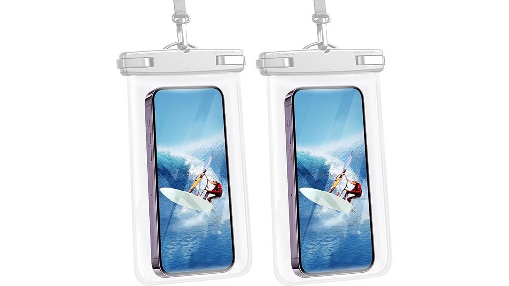 Best Waterproof Phone Pouches for Boat Tours With Clear Photo Window 6 dual clear phone drybags