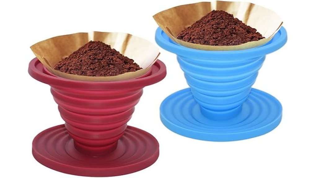 dual collapsible silicone holder