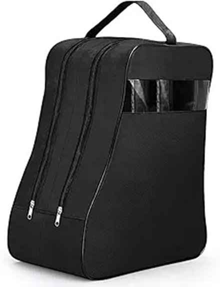 dual compartments black boot pack