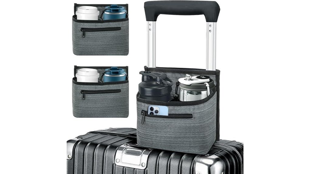 Luggage Handle Cups for Coffee on the Move (Clip‑On Holders) 13 dual cup holders for travel
