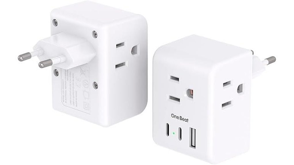 dual european usb adapters