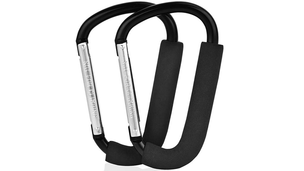 Best Carabiner grocery bag handle hook for Easy Shopping 5 dual heavy duty stroller clips