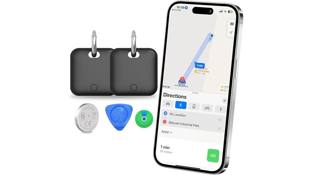 Luggage Trackers with Replaceable Batteries That Stay Connected 4 dual ios find smarttags