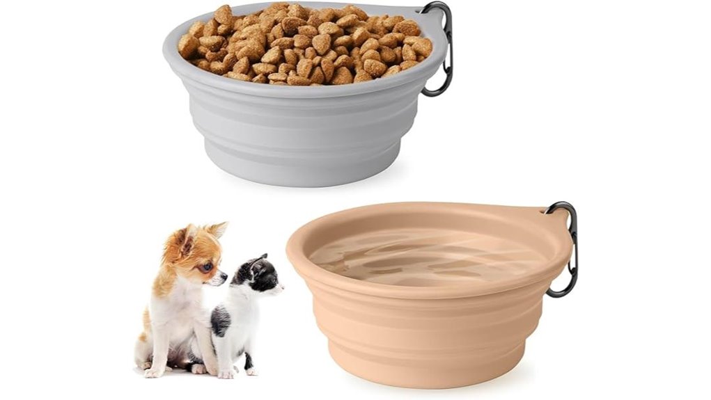 Best Collapsible Pet Bowls for Travel That Never Spill 12 dual portable collapsible bowls