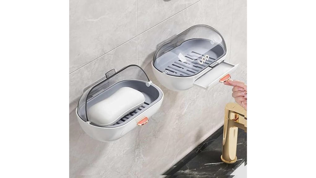 Soap Cases for Bars With Drying Trays That Keep Soap Fresh 14 dual shower soap holder